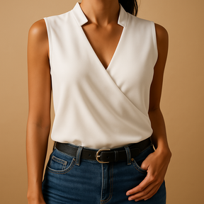 Sleeveless V-neck summer top for women | Norlyn