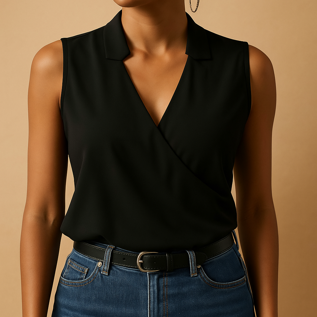 Sleeveless V-neck summer top for women | Norlyn