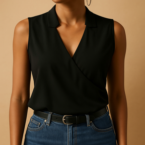 Sleeveless V-neck summer top for women | Norlyn