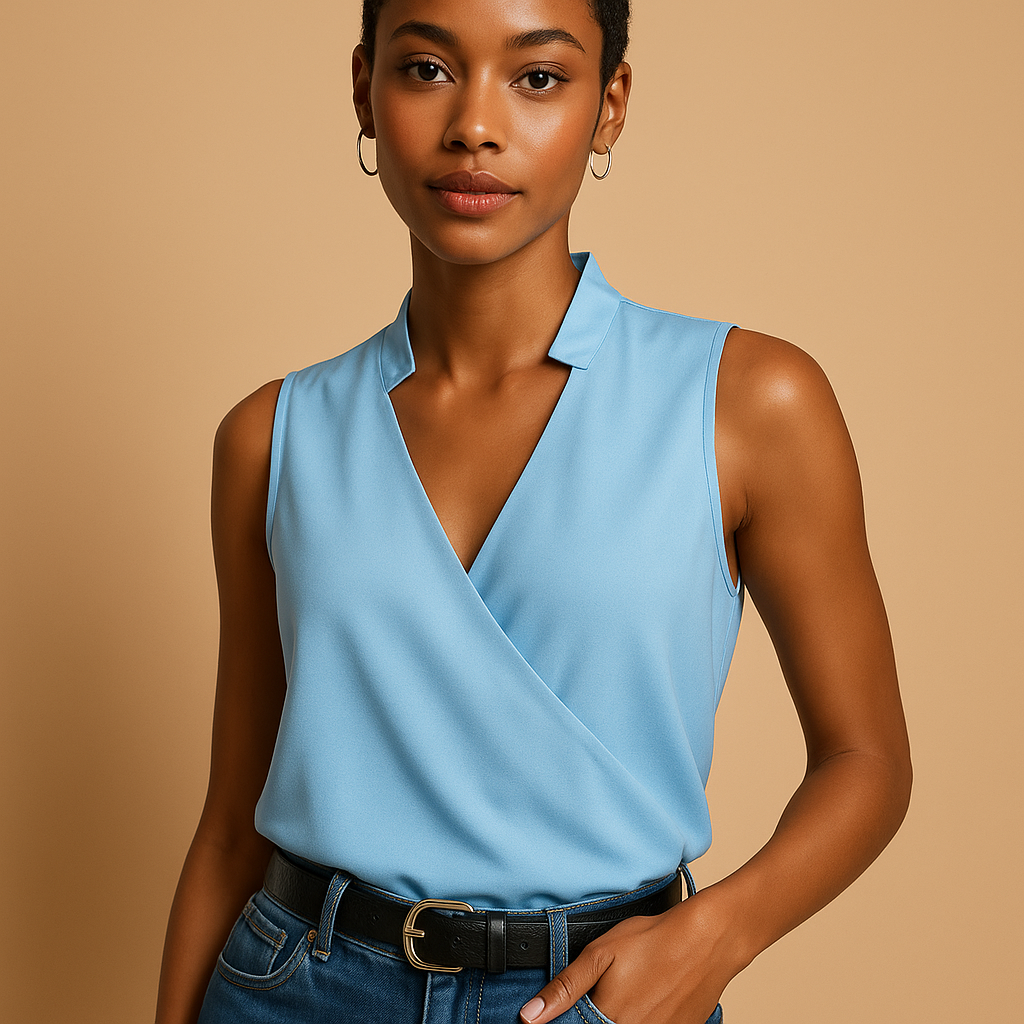 Sleeveless V-neck summer top for women | Norlyn