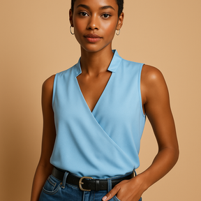 Sleeveless V-neck summer top for women | Norlyn