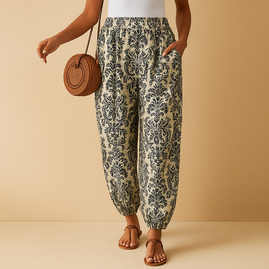 Wide Leg Pants for Women in Chic Boho Style | Elena