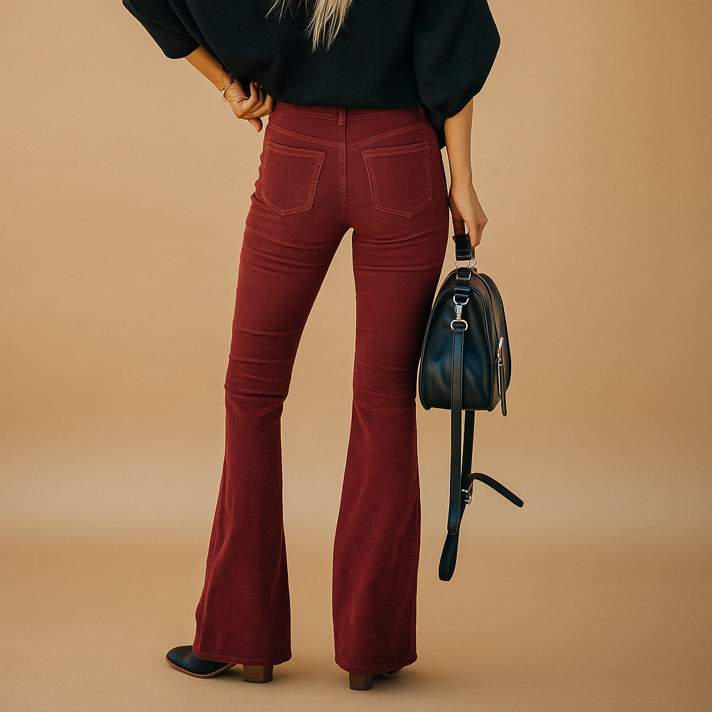 Women's Flare Jeans in Retro Corduroy | Maartje-2
