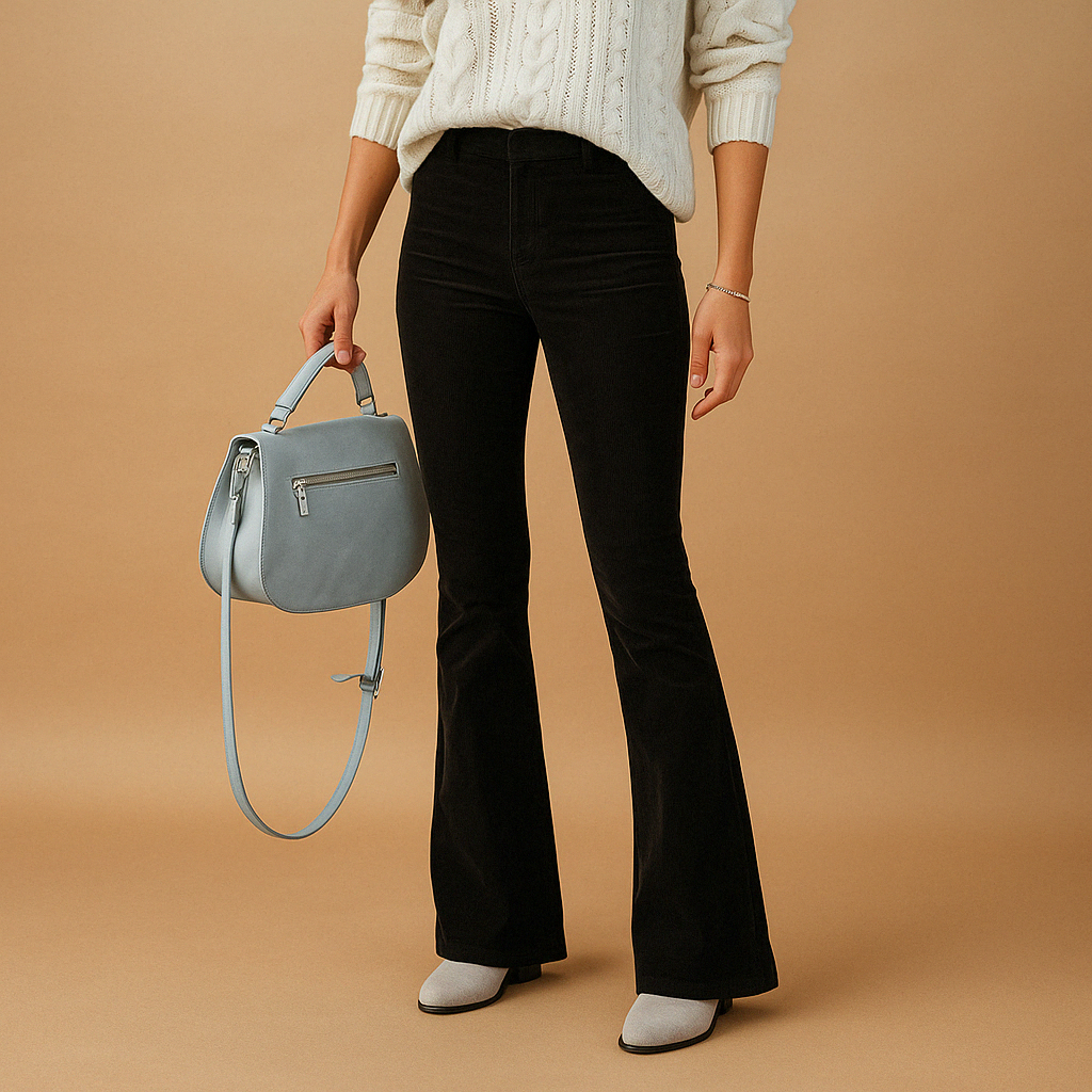 Women's Flare Jeans in Retro Corduroy | Maartje