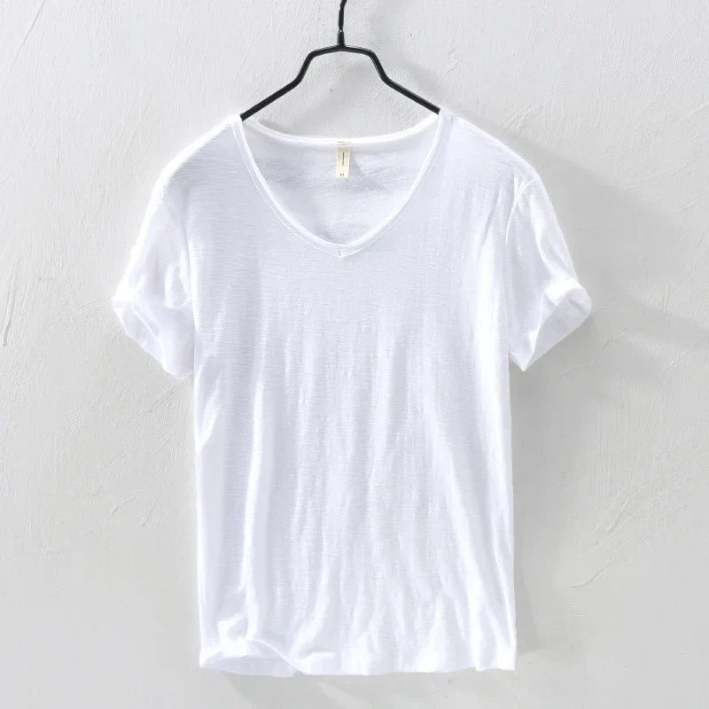 V-Neck Cotton T-Shirt - Summer Essential