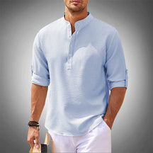 Modern Half-Button Shirt - Comfort and Style