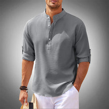 Modern Half-Button Shirt - Comfort and Style