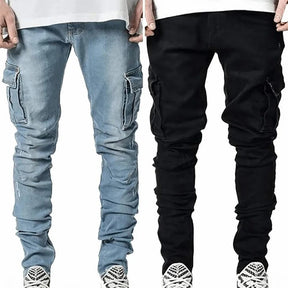 Elastic Denim Pants - Style and Comfort