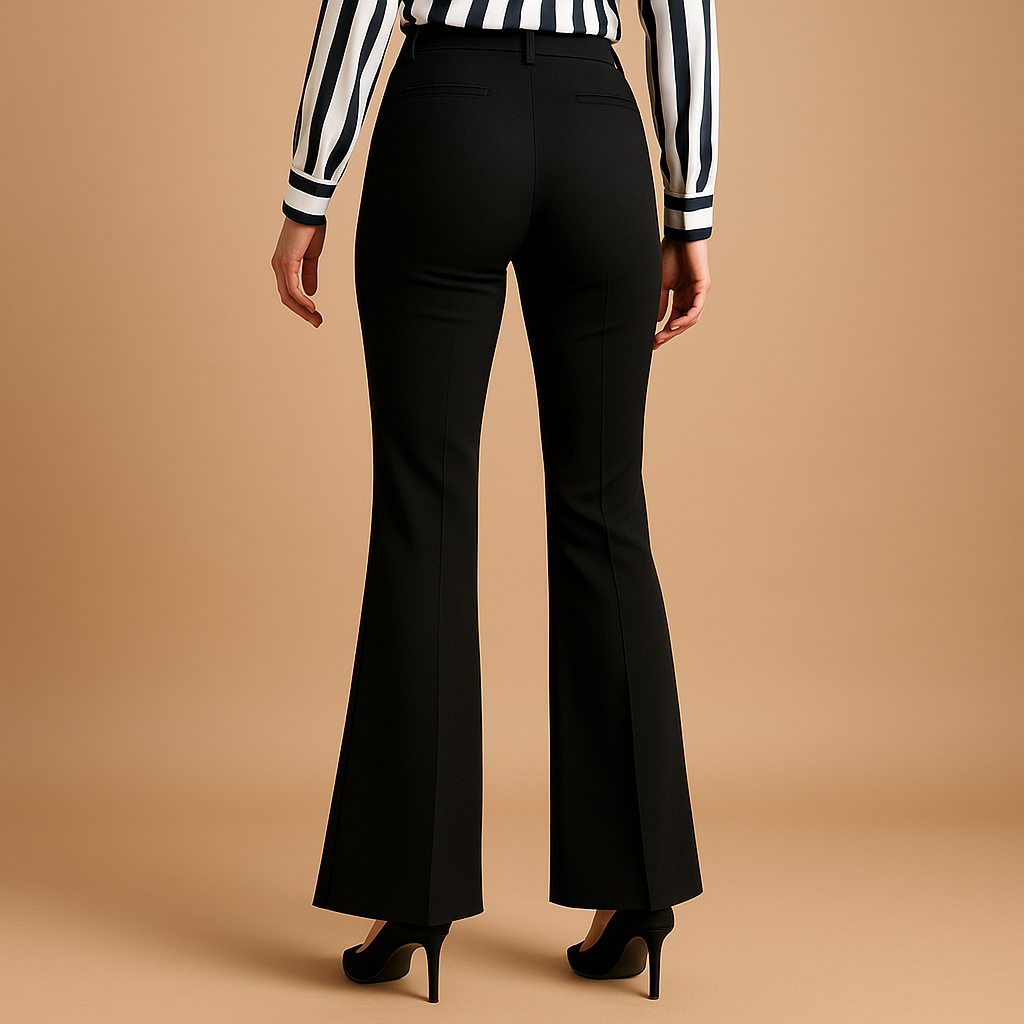 Wide Leg High-Waisted Flared Pants for Women | Renée-2