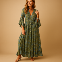 Elise | Flowy boho maxi dress for women