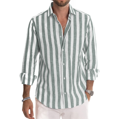 Striped Cotton Shirt - Summer Comfort