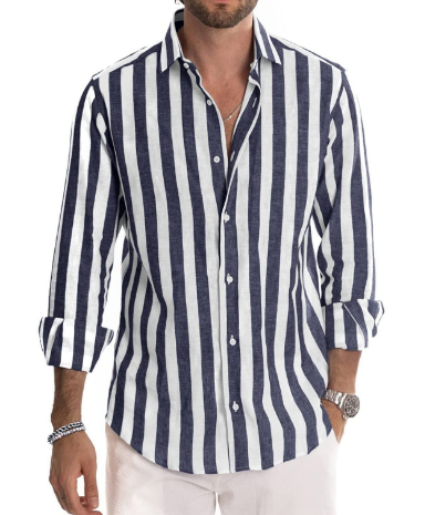 Striped Cotton Shirt - Summer Comfort