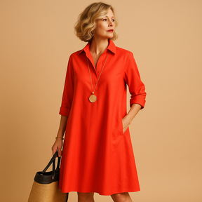 Stylish breathable polo dress for women with classic collar and stretch fit, perfect for casual outings, office days, and smart-casual events.