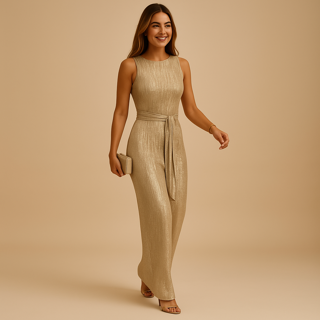 Women’s sequin jumpsuit with flattering tailored fit and full sequin detailing, perfect for weddings, parties and evening occasions