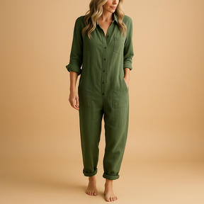Women’s elegant all-season jumpsuit with flattering modern fit, perfect for casual wear or evening outings